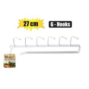 Hanger rack under cabinet 6 hooks 27cm
