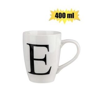 Mug daily tall letter e,400ml