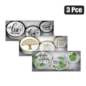 Mirror wall pl 3pc set w/words asstd