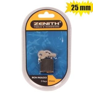 Padlock zenith iron 25mm carded