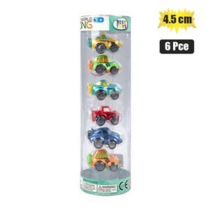 Vehicle racer set of 6 in tube 4.5cm eac