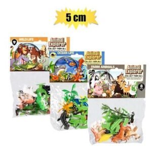 Animals farm/wild 13pc 5cm asstd
