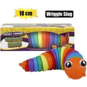 Novelty sensory wriggle slug rainbow 18c