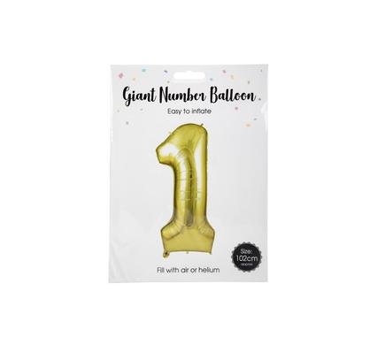 Balloon helium foil gold 1 102cm f-04