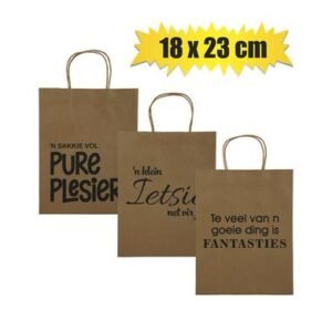 Gift-bag ppr afr words med 18x23cm