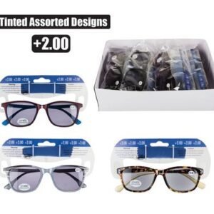 Reading glass tinted asst strenght:+2