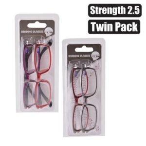 Reading glass twin packs strngth:2.5
