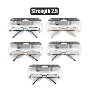 Reading glass metal asstd strength:2.5