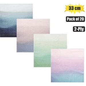 Serviettes 2ply 33cm 20pc ombre