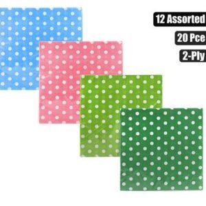 Serviettes 2ply 33cm 20pc dots