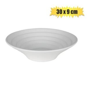 Serving dish ceramic 30x9cm tapered bowl