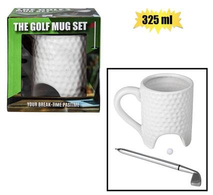 Mug occasions novelty golf w/pen 325ml