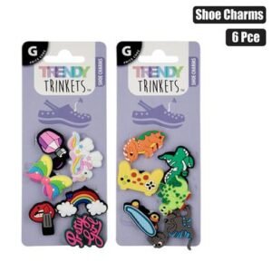 Shoe charms 6pc assorted