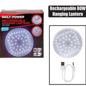 Lantern hanging round rechargeable 80w