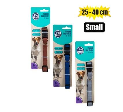 Pet dog collar dbl layer 25-40cm small