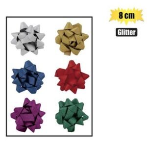 Gift-bow glitter finish 8cm