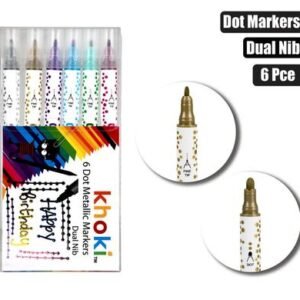 Art+craft dual tip dot&marker glit 6pc