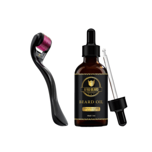 AfroBeard Beard Growth Bundle: Classic Beard Oil & Deluxe Beard Roller