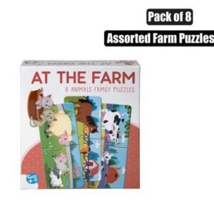 Puzzle jigsaw at the farm 16pc 8 asstd