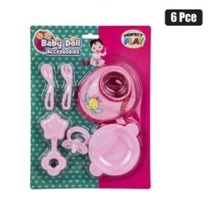 Baby doll accessory feeding 6pc set
