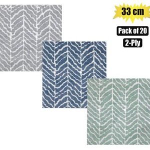 Serviettes 2ply 33cm 20pc arrows