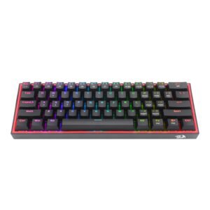 Redragon K617 FIZZ 60% Wired RGB Gaming Keyboard - Black
